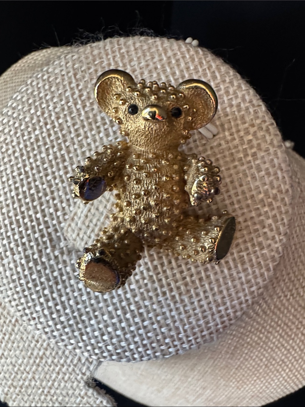 VTG Marcel Boucher Teddy Bear Brooch Pin Signed Numbered 8091P